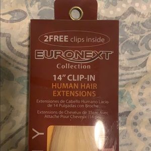 NEVER WORN - 14” Clip In Human Hair Extensions.